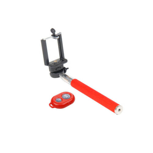 Selfie Stick - Bluetooth Red Remote