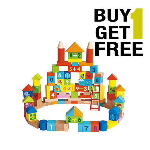 Wooden Blocks - Numbers - 100pc - BUY 1 GET 1 FREE