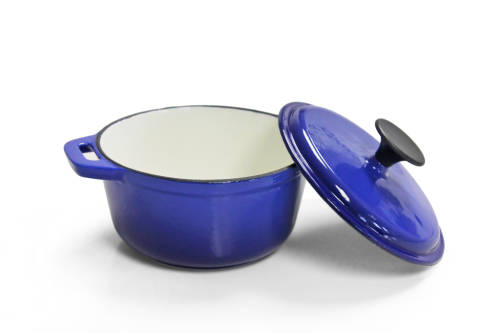 Cast Iron Single FL sml Casserole - Blue