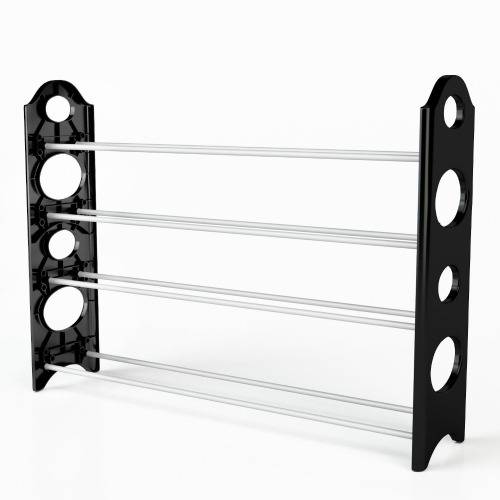 Shoe Rack - 4 Tier Black