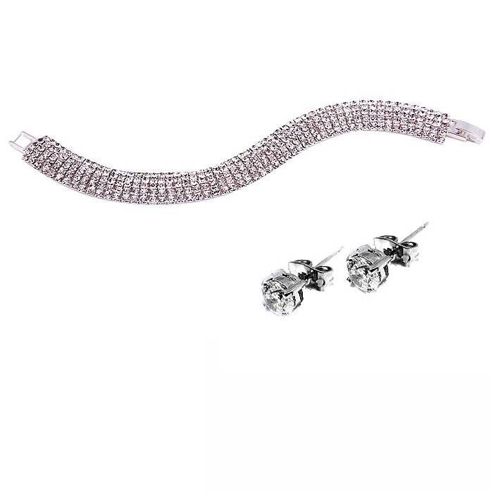 Tennis Pave Jewellery Set