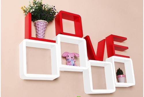 Shelf Set - Wooden Love Red