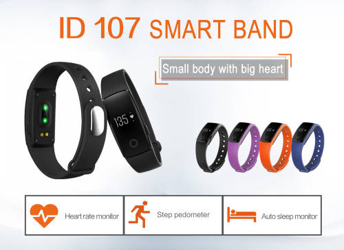 ID107HR Fitness Tracker with Heart Rate