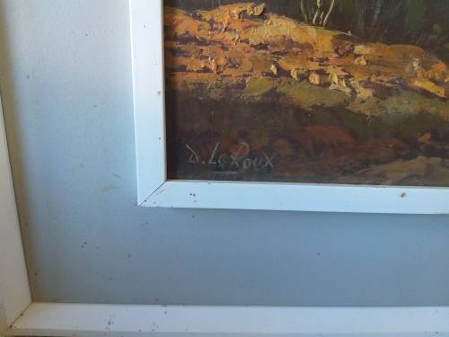 Landscape Oil painting signed D. Le Roux