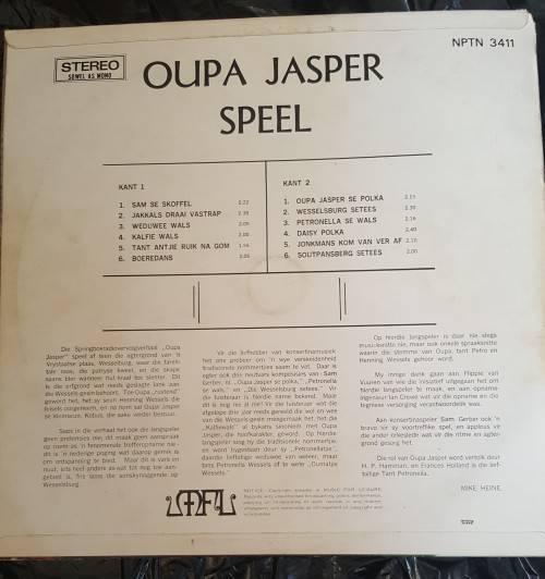 OUPA JASPER SPEEL