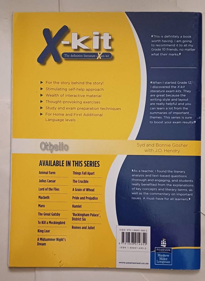 X-KIT ACHIEVE! THE DEFINITIVE LITERATURE EXAM KIT OTHELLO