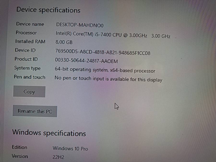 As good as New ***DELL Vostro 3668 - i5 7th Gen 8GB 256Gb ssd + 1TB DESKTOP COMPUTER, Built in Wifi