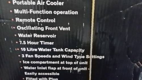 Sunbeam AIR COOLER - Excellent in ORIGINAL BOX