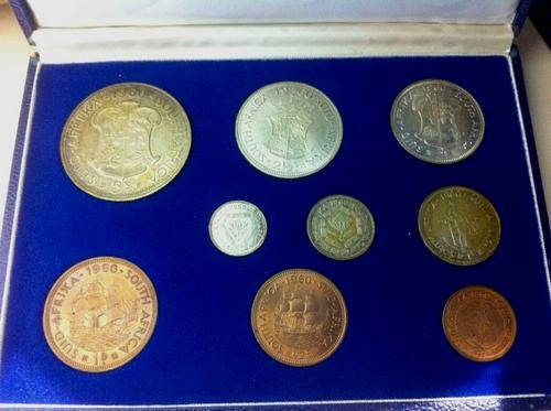 *** 1960 SA Union Coin Set *** 1/4d, 1/2d, 1D, 3P, 6P, 1S, 2S, 2.5S & 5S ***
