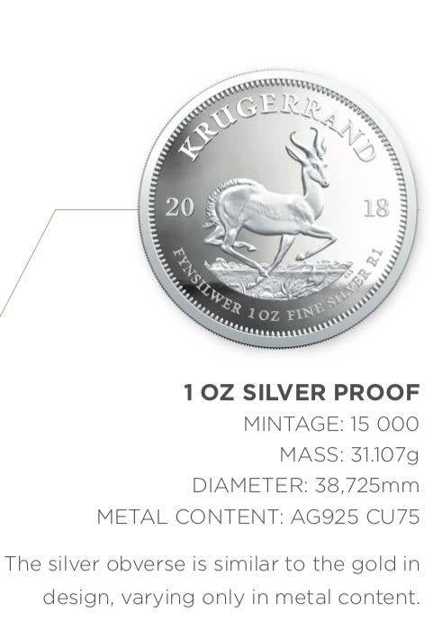 2018 KRUGERRAND SILVER 1oz PROOF | IN SA MINT BOX WITH COA | MINTAGE: 15 000 | 1 DAY ONLY!