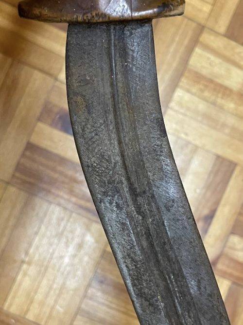 ETHIOPIAN SHOTEL | SWORD COMES WITH WOOD GRIP and LEATHER SCABBARD | FOR ...... ONLY!