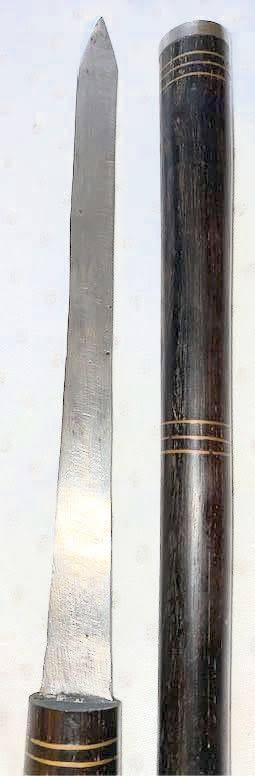 East African | Maasai Tribe`s | Vintage Carved Ebony Wooden Hidden Dagger
