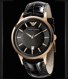 Emporio Armani Men's Watch Men's Leather Strap AR2425