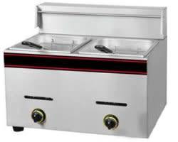 Stainless Steel Commercial Grade 2-Tank 2-Basket 10L Gas Fryer