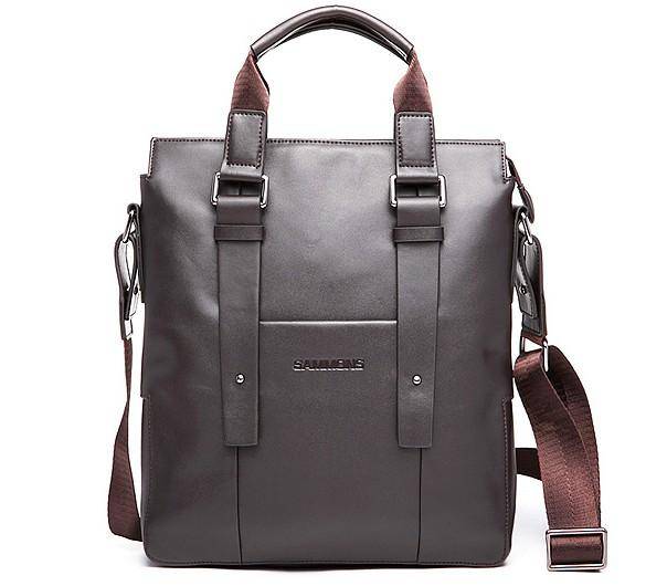 SAMMONS  Elegance style series leather men's bag  /color deep coffee