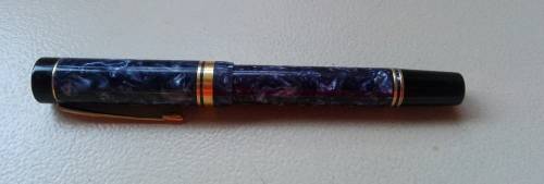 Vintage Parker Duofold Fountain Pen, Blue Marble