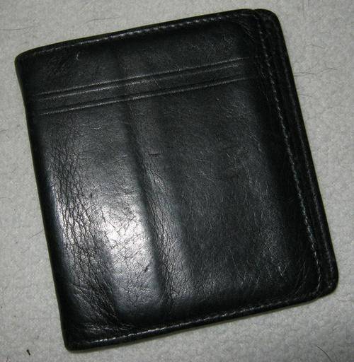 Black Leather Notes + Card Wallet