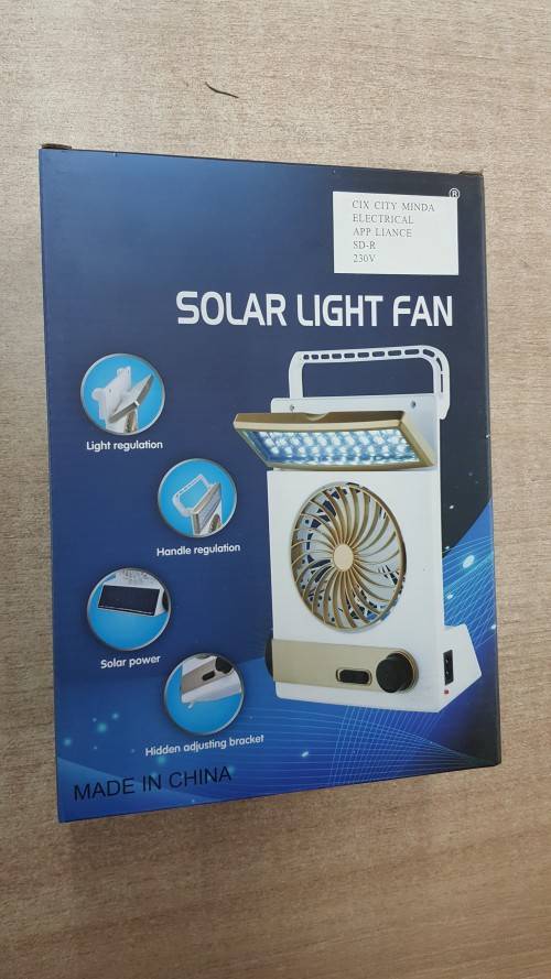 SOLAR LIGHT FAN/LED LAMP/TORCH/PORTABLE MULTIFUNCTION USE