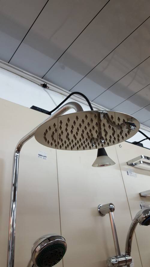 *LOCAL STOCK*SUPERSLIM STAINLESS STEEL RAINFALL SHOWER HEAD (ROUND/CIRCLE) 25.4CM / 10 INCH BARGAIN