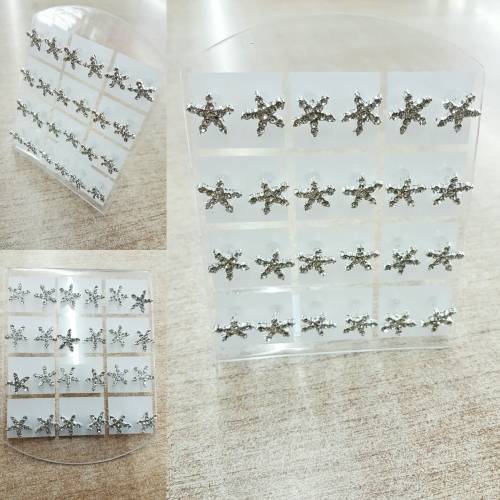 STUD EARRINGS-SPARKLING ZIRCON DIAMONDS*12 PAIRS*/15 DESIGNS TO CHOOSE FROM