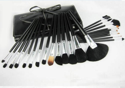 24PC MAKEUP BRUSHES WITH PU LEATHER BAG