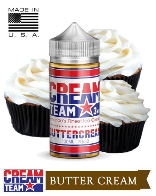 CREAM TEAM - 3 BOTTLES 3MG 100ML / AMERICA'S FINEST ICE CREAM / VAPE JUICE / E - LIQUIDS
