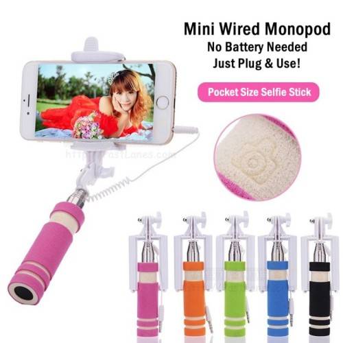 hot Wired selfie stick mini monopod pen pocket foldable portable Extendable Mini Handheld monopod