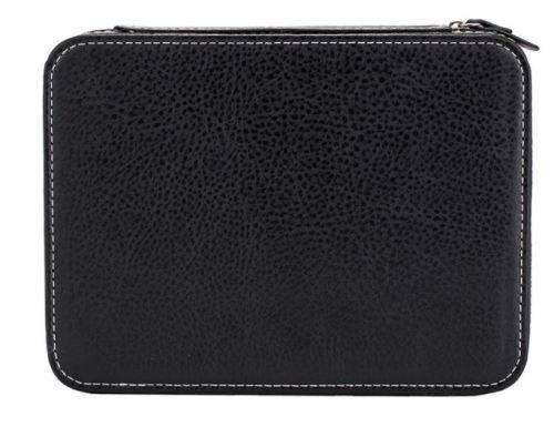 8 Slot Portable Watch Box Travel Case Storage Holder with Zipper Padded Divider -  BLACK COLOR