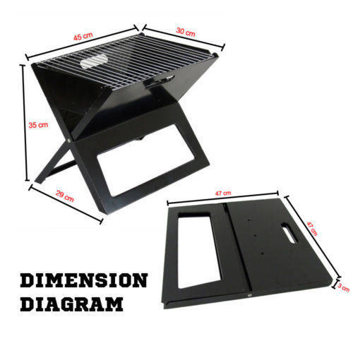 Outdoor Portable Notebook Grill BRAAI Foldable Folding Charcoal Camping Barbecue