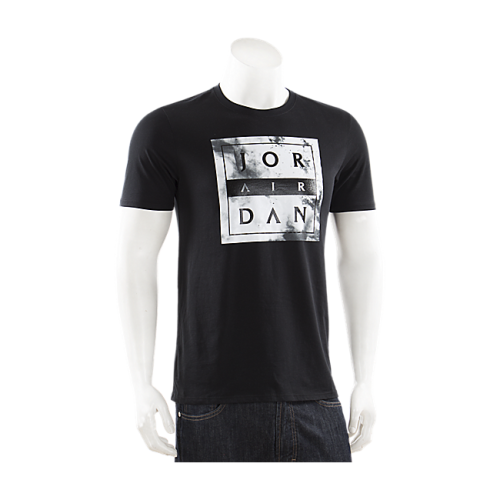 Original Men's Air Jordan Air Dreams T-Shirt BLACK/WHITE - 801071 010 Size Large