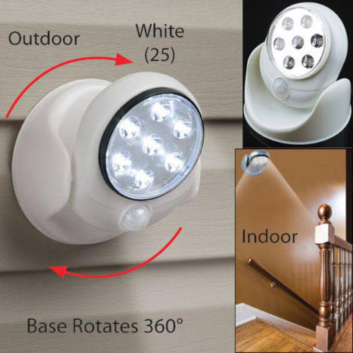 Motion Activated Cordless Sensor LED Light Indoor Outdoor Garden Wall Patio Shed