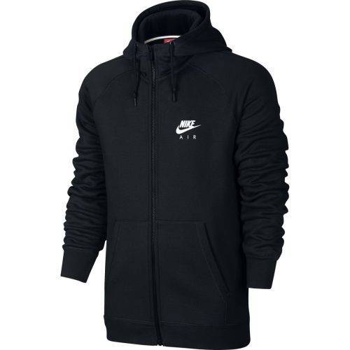 Original Nike Air Heritage Full Zip Warm Hoodie Mens 809056 010 Black Fleece Hoody Size XX Large