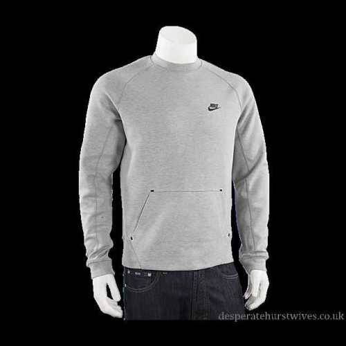 Original Mens Nike TECH FLEECE CREW 545163 066 Size Extra Large
