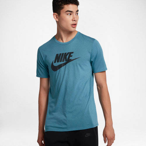 Original Mens NIKE Short Sleeve SPORTSWEAR CERULEAN 873137 449 Size Large