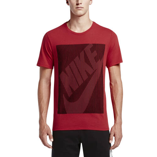 Original Mens Nike TRI-BLEND Mens Color Shift Futura Red T-Shirt  805027 657 Size Large