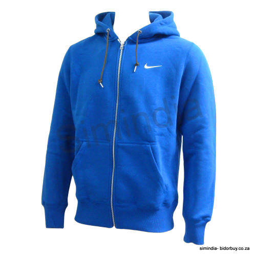 Original Mens Nike Classic Full Zip Hooded Sweatshirt - 813267 435 Size XL