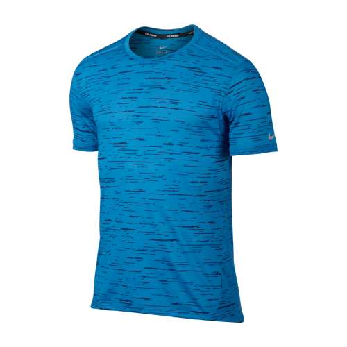 Original Mens Nike Dri-FIT Cool Tailwind SHORT SLEEVE TOP PHOTO BLUE 800808 435 Size Large