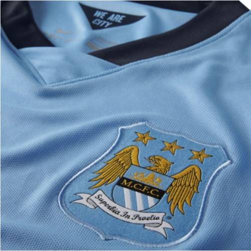 Original Mens Nike MANCHESTER CITY HOME STADIUM 2014/2015 SOCCER JERSEY 611050 489 Size XL