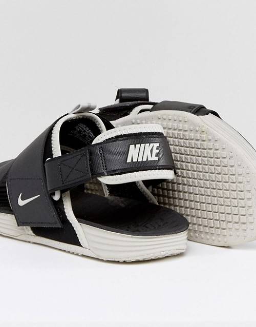 Original Mens NIKE Air Solarsoft Zig Zag Sandals In Black 579912 001 UK Size 9 (SA 9)