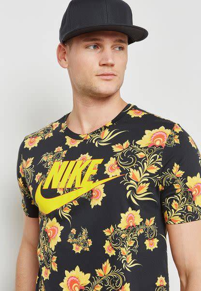 Original Mens Nike SPORTSWEAR FLORAL MENS T-SHIRT 892215 011 Size Medium