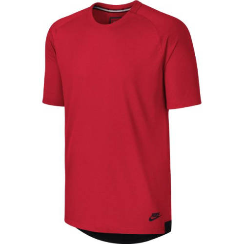 Original Nike Mens Sportswear Bonded Knit T-Shirt In Red 805122 657 Size Large