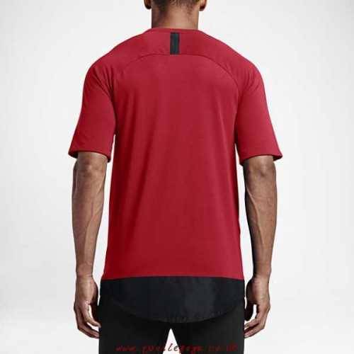 Original Nike Mens Sportswear Bonded Knit T-Shirt In Red 805122 657 Size Large
