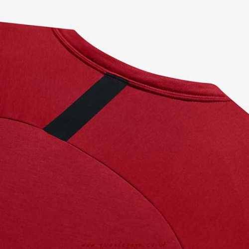 Original Nike Mens Sportswear Bonded Knit T-Shirt In Red 805122 657 Size Large