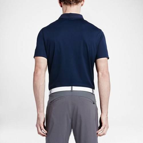 Original Mens Nike Golf Victory Solid Polo College Navy/White 725518 419 Size Medium