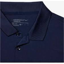 Original Mens Nike Golf Victory Solid Polo College Navy/White 725518 419 Size Medium