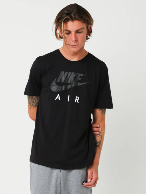 Original Mens Nike Sportswear AIR 3 Short Sleeve T-Shirt in Black 891426 027 Size XL