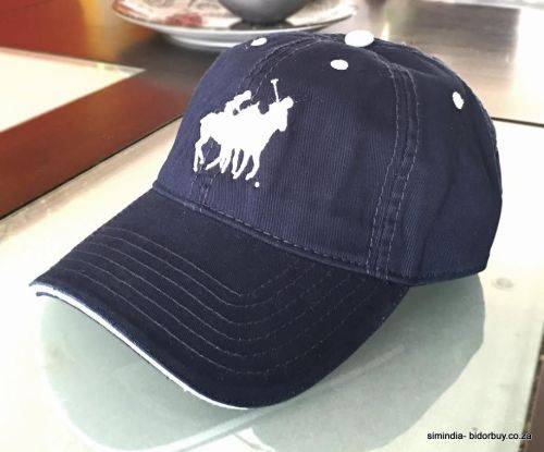 Original Mens Polo Classic Sports Cap - Blue- Double Pony
