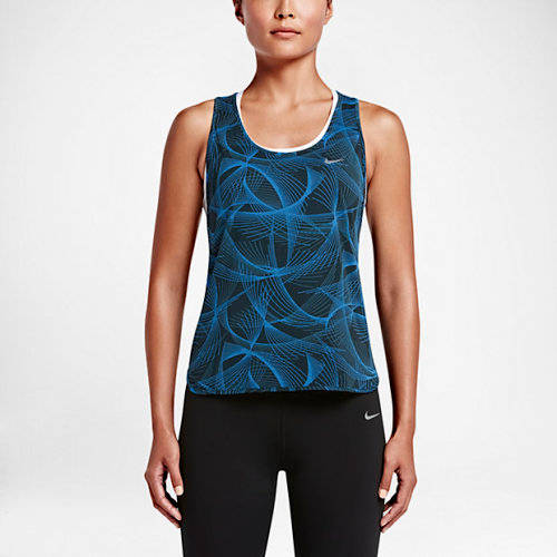 Original Womens Nike Dry Running Tank Style 799554 011 Size Medium