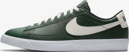 Original Mens NIKE Blazer LOW LEATHER (Latest) FIR/SAIL-GUM AJ9515 300 Size UK 12 (SA 12)