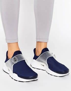 Original Women's NIKE SOCK DART Midnight Navy/ Black- White 848475 401 Size UK 5.5 (SA 5.5)
